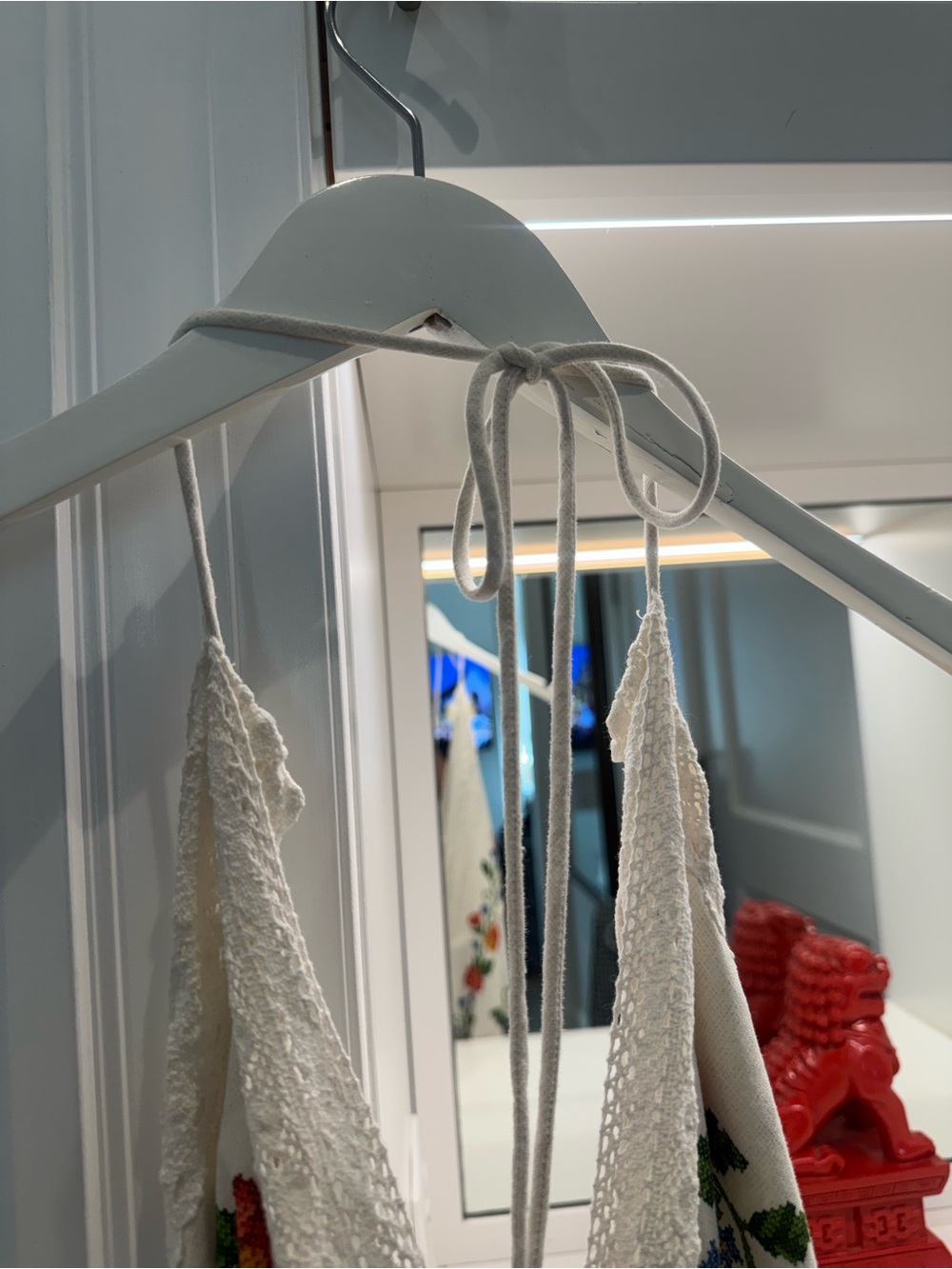 White Embroidered Floral Halter cover up - Picture 13 of 14